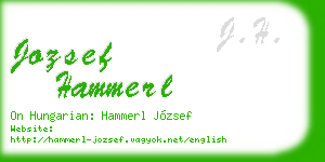 jozsef hammerl business card
